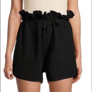 Splendid Paperbag Gauze Black Shorts NWT Medium